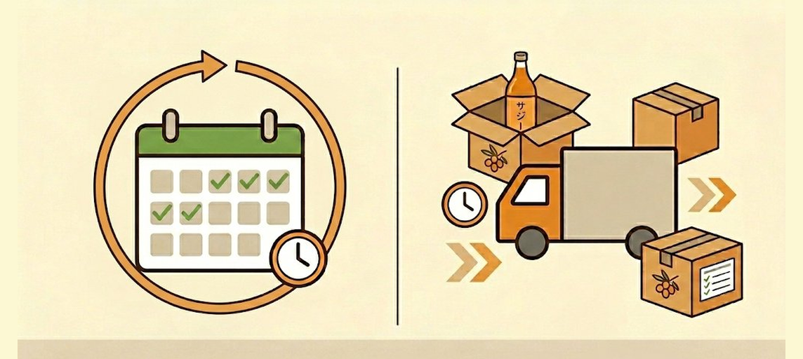 賞味期限・配送日のサジー選び方